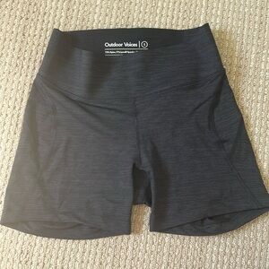 Outdoor voices size small charcoal biker shorts. 3.5” inseam. Like new.